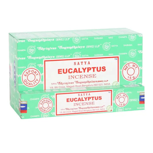 Set of 12 Eucalyptus Incense Sticks by Satya (12/50)