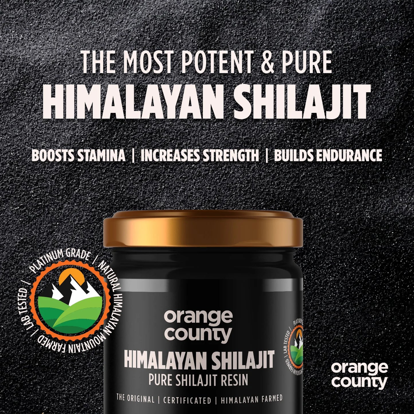 Orange County 100% Pure Organic Himalayan Shilajit Resin Fulvic Acid Lab Tested - 50g