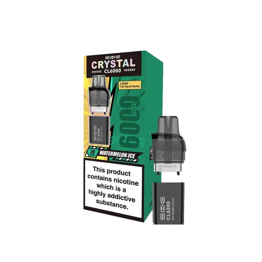 SKE Crystal CL6000 20mg Replacement Prefilled Pods 2ml - Vaping Products