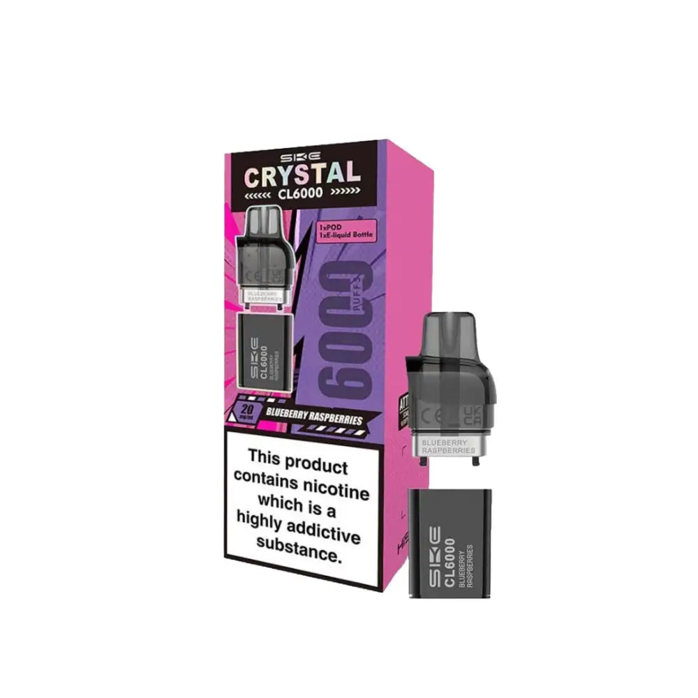 SKE Crystal CL6000 20mg Replacement Prefilled Pods 2ml - Vaping Products