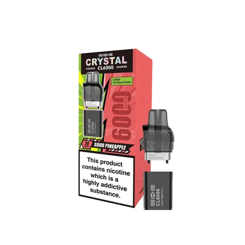 SKE Crystal CL6000 20mg Replacement Prefilled Pods 2ml - Vaping Products