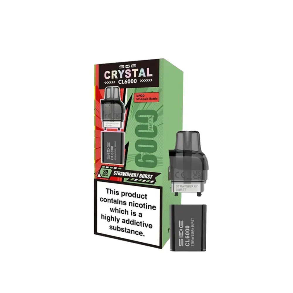 SKE Crystal CL6000 20mg Replacement Prefilled Pods 2ml - Vaping Products