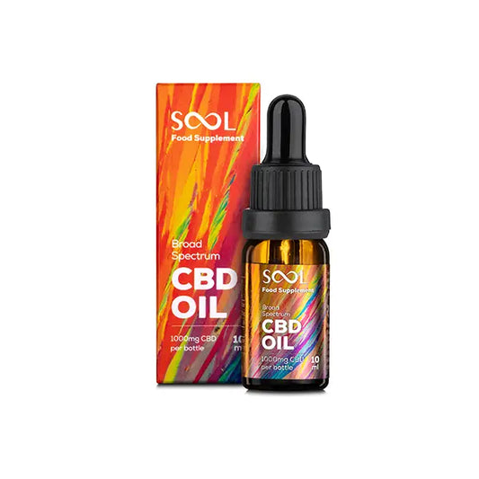 SOOL 1000mg Broad Spectrum 10% CBD Oil 10ml - CBD Products