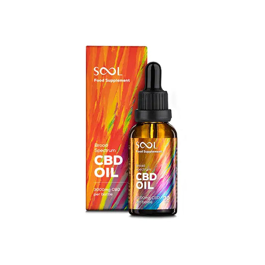SOOL 3000mg Broad Spectrum 30% CBD Oil 30ml - CBD Products