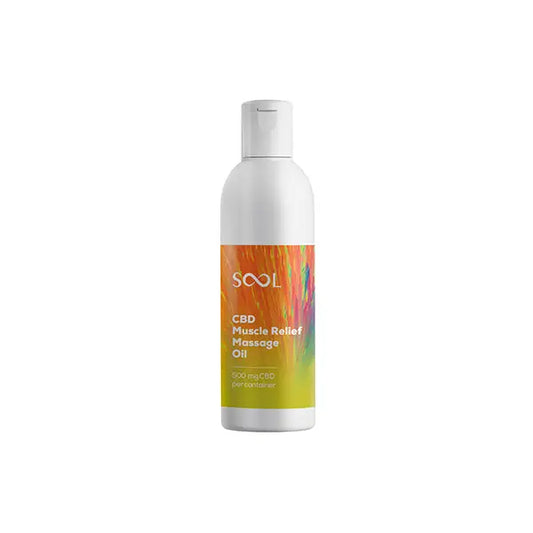 SOOL 500mg Full Spectrum CBD Muscle Relief Massage Oil 200ml - CBD Products