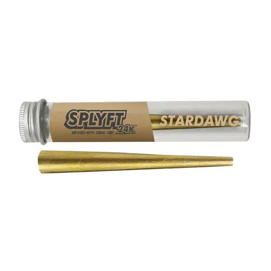 SPLYFT 24K Gold Edition 25mg CBD Infused Cones – Stardawg - Smoking Products