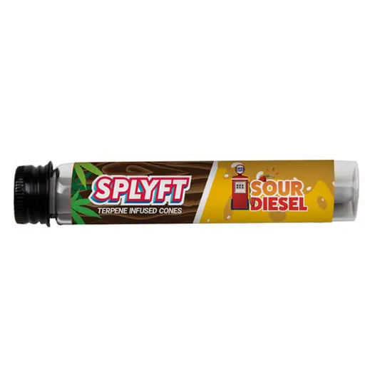 SPLYFT Cannabis Terpene Infused Hemp Blunt Cones – Sour Diesel - x1 - Smoking Products