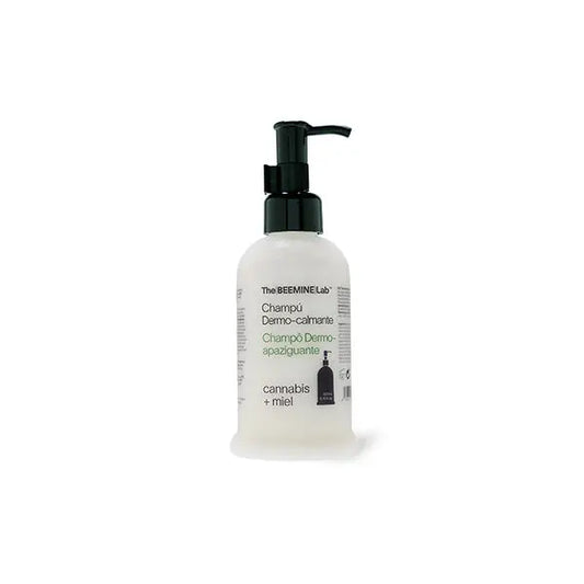 White Shampoo Bottle with Pump for The Beemine Lab 200mg CBD Dermo Calming Shampoo
