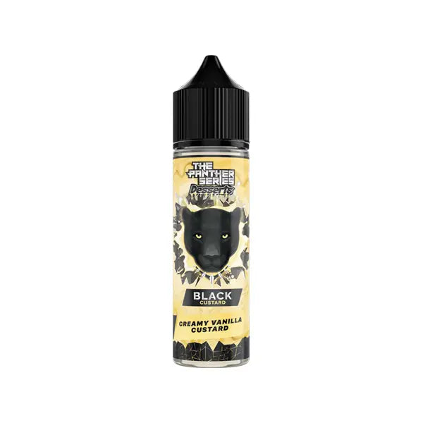 The Panther Series Desserts By Dr Vapes 50ml Shortfill 0mg (78VG/22PG) - Black Custard - Vaping Products
