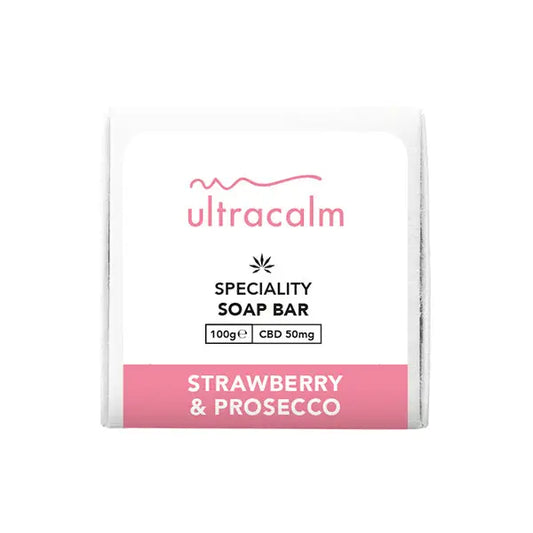 Ultracalm 50mg CBD Soap 100g (BUY 1 GET 1 FREE) - Strawberry & Prosecco - CBD Products