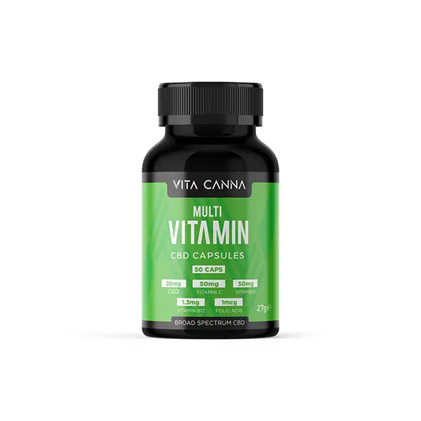 Vita Canna 1000mg Broad Spectrum Functional CBD Vegan Capsules 50 Caps CBD Products