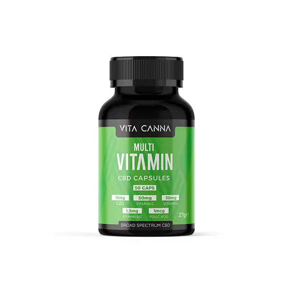 Vita Canna 500mg Broad Spectrum Functional CBD Vegan Capsules - 50 Caps - CBD Products