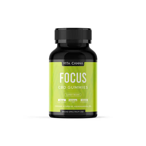 Vita Canna Broad Spectrum 1500mg Functional CBD Vegan Gummy Bears - CBD Products