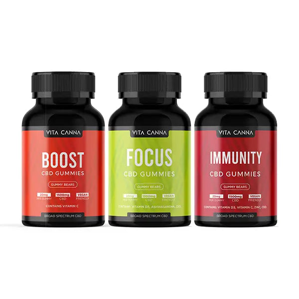 Vita Canna Broad Spectrum 1500mg Functional CBD Vegan Gummy Bears - CBD Products