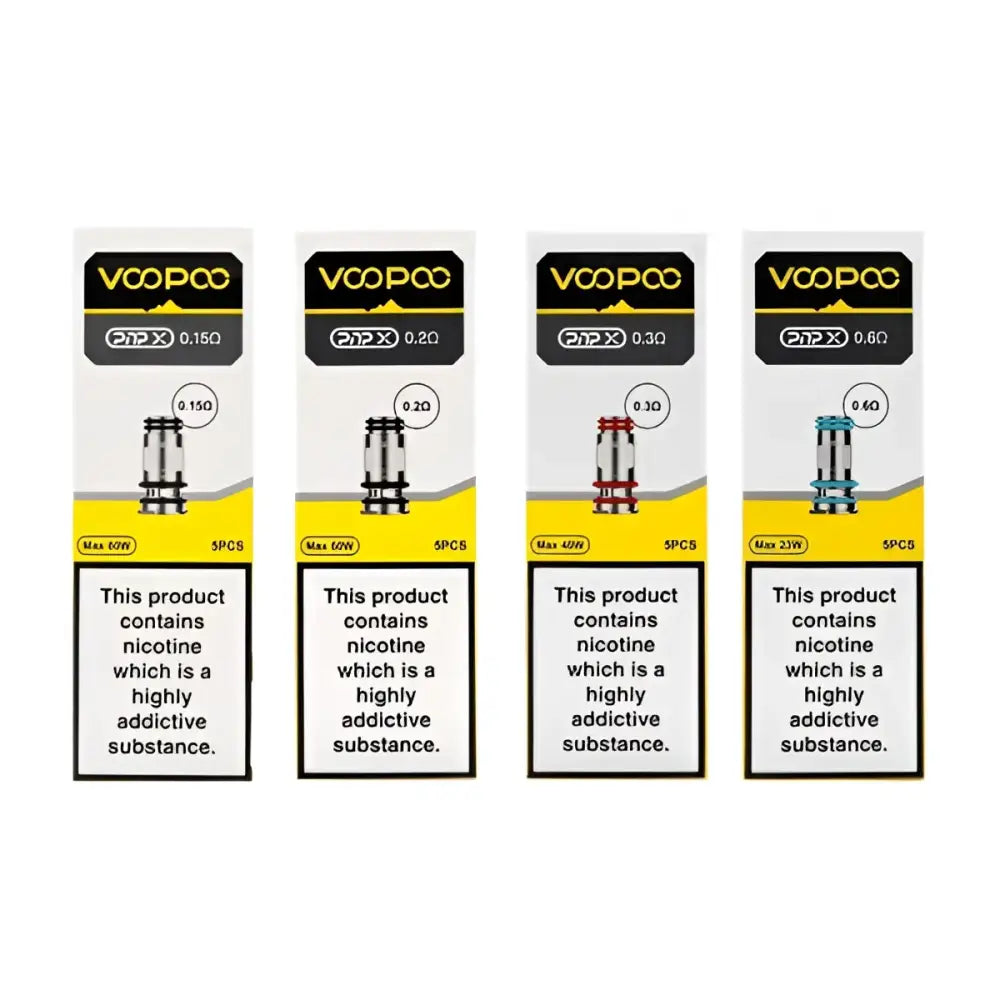 VooPoo PnP X Replacement Coils (0.15Ohm/0.2Ohm/0.3Ohm/0.6Ohm) - Vaping Products