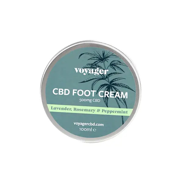 Voyager 500mg CBD Foot Cream - 100ml - CBD Products