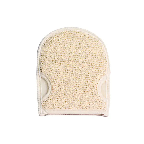 Beige Loofah Mitt from Voyager Hemp Exfoliator for gentle skin exfoliation