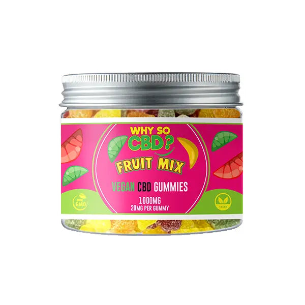 Why So CBD? 1000mg Broad Spectrum CBD Small Vegan Gummies - 11 Flavours - CBD Products