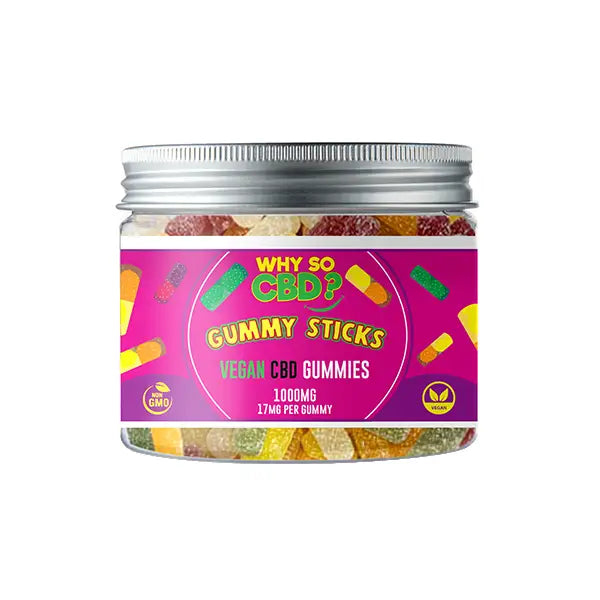 Why So CBD? 1000mg Broad Spectrum CBD Small Vegan Gummies - 11 Flavours - CBD Products