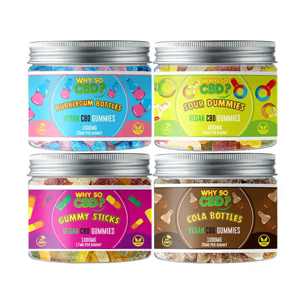 Why So CBD? 1000mg Broad Spectrum CBD Small Vegan Gummies - 11 Flavours - CBD Products