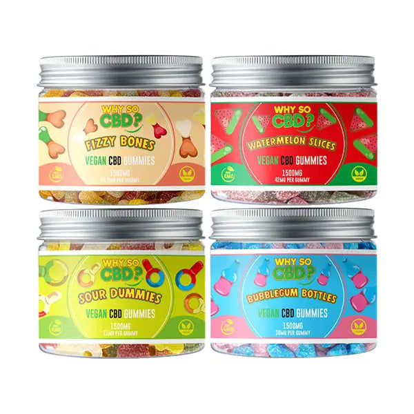 Why So CBD? 1500mg Broad Spectrum CBD Small Vegan Gummies - 11 Flavours - CBD Products