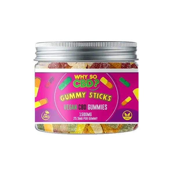 Why So CBD? 1500mg Broad Spectrum CBD Small Vegan Gummies - 11 Flavours - CBD Products