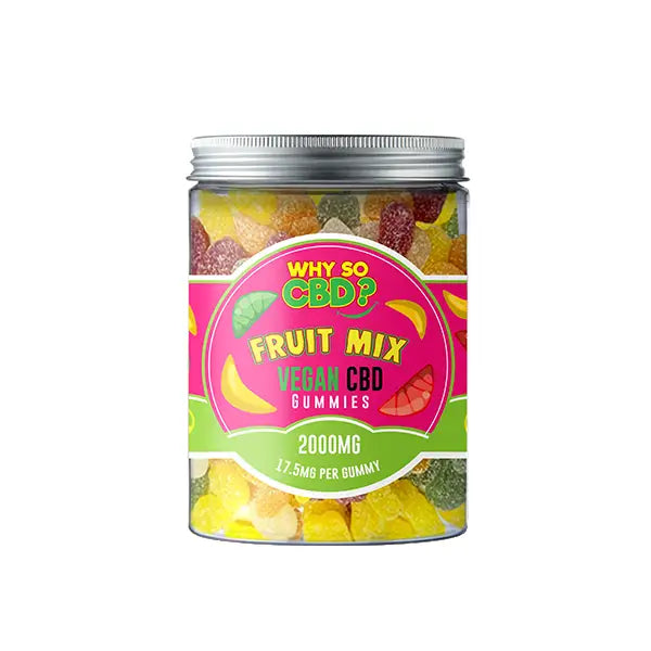 Why So CBD? 2000mg Broad Spectrum CBD Large Vegan Gummies 11 Flavours CBD Products