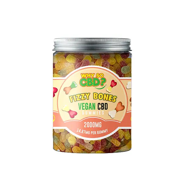 Why So CBD? 2000mg Broad Spectrum CBD Large Vegan Gummies - 11 Flavours - CBD Products