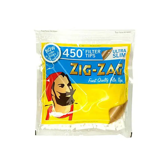 Zig-Zag 450 Filter Tips Ultra-Slim pre-cut Resealable Bag - Smoking Products