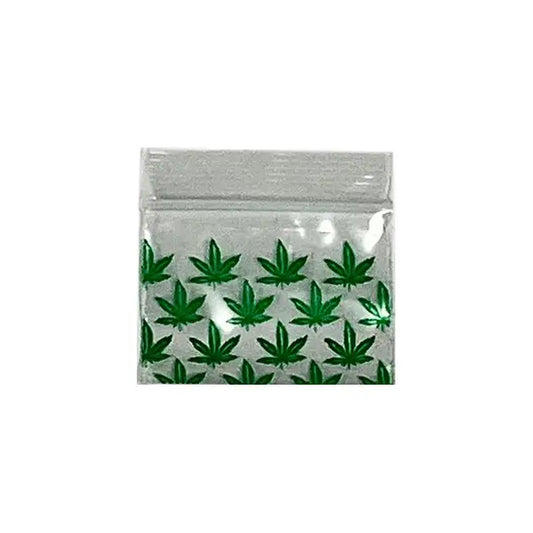 Zipper Branded 35mm x 25mm Leaves Bags - Smoking Products