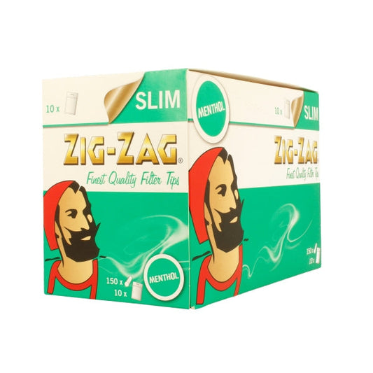 150 Zig-Zag Menthol Filter Tips - Pack of 10 Bags