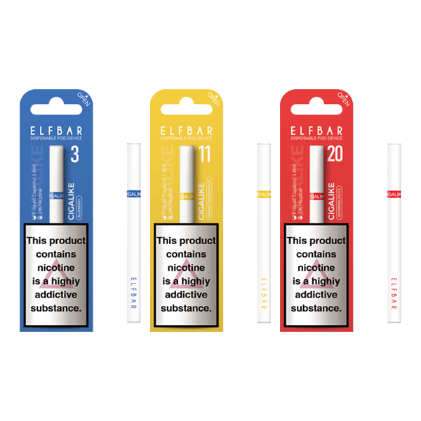 EXPIRED :: 20mg ELF Bar Cigalike Disposable Vape Pod 400 Puffs