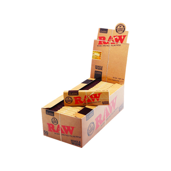 50 Raw Classic Wide Rolling Papers