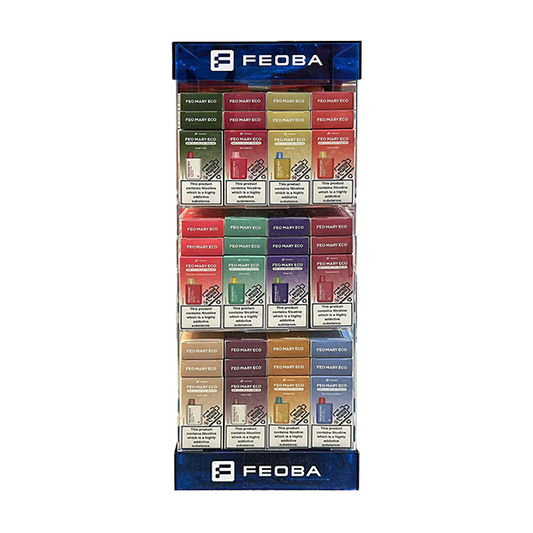 20mg Feoba Mary Eco Disposable 3 Tier Display Unit x 120 Units