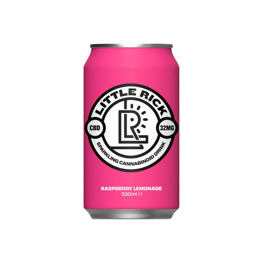 12 x Little Rick 32mg CBD Sparkling 330ml Raspberry Lemonade