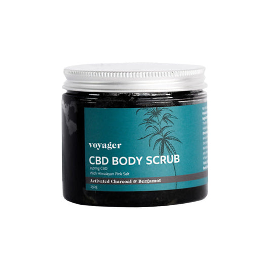 Voyager 250mg CBD Activated Charcoal & Bergamot Body Scrub - 250g