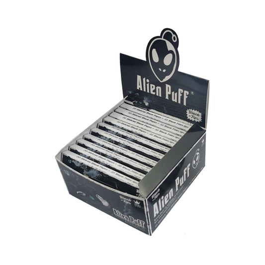33 Alien Puff King Size Black Rolling Papers With Tips ( HP2216 )