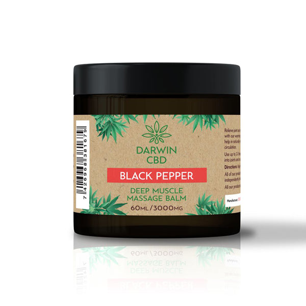 Darwin CBD 3000mg CBD Black Pepper Massage Balm - 60ml