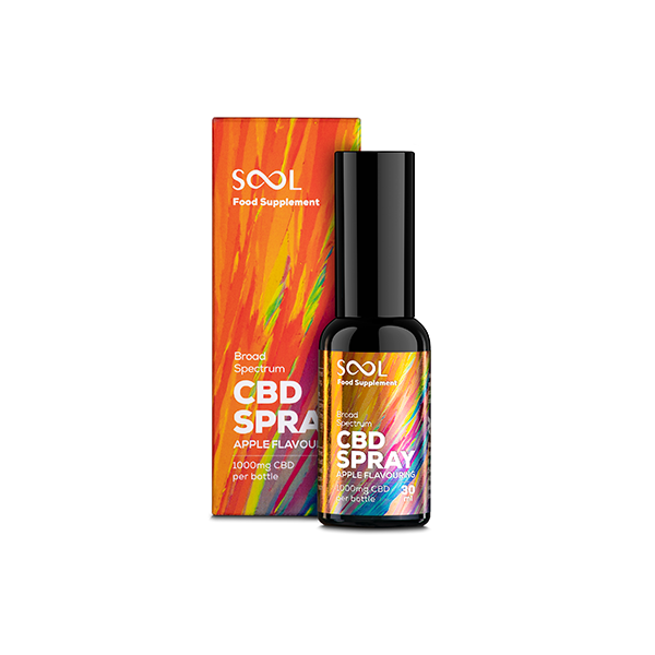 SOOL 1000mg CBD Blood Apple Flavour Spray 30ml