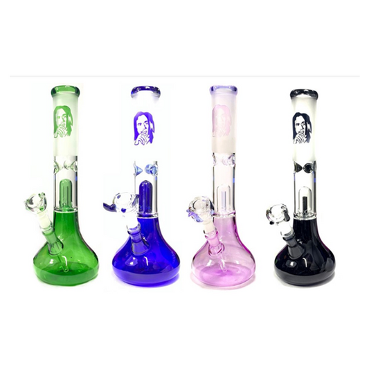 12" Percolator  Mixed Design Glass Bong - GWP 1199