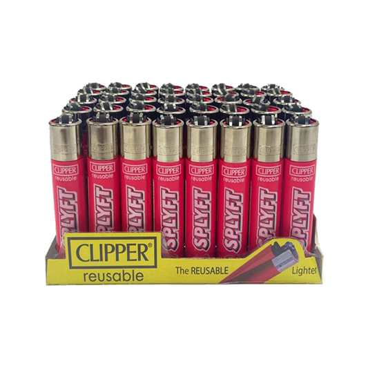 40 Clipper SPLYFT Pink Large Classic Refillable Lighters