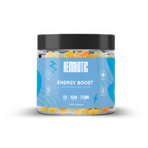 Hembiotic 2750mg Bulk Functional CBD Gummy Bears - 550g