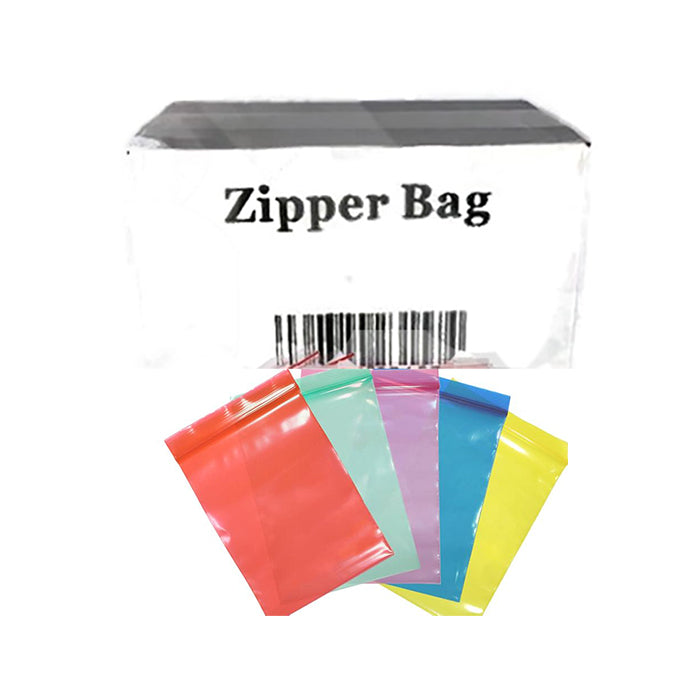 Zipper Branded 50mm x 50mm Purple Baggies