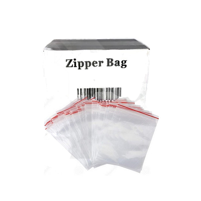 5 x Zipper Branded 80mm x 80mm Clear Baggies